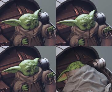Green Baby  - Sleeping on Floating Pod