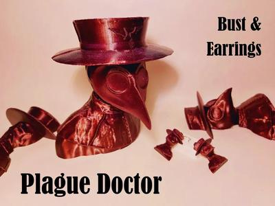 Plague Doctor (bust and earrings)   