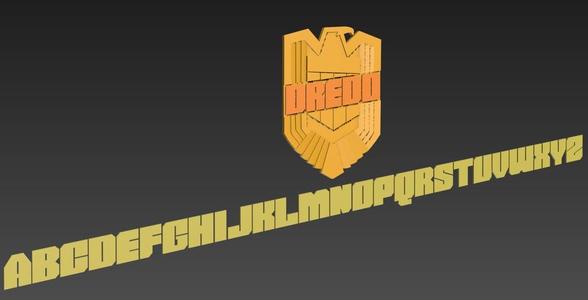 Judge Dredd Badge with Alphabet