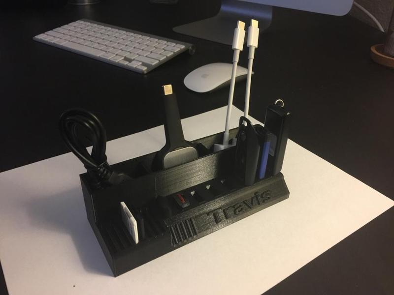 USB, SD Card, and Adapter Holder (Updated with USB-C Version)
