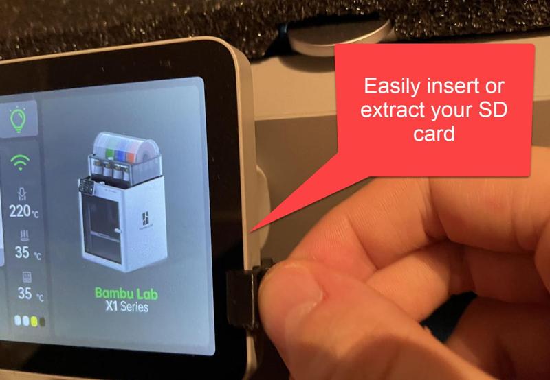 Bambu Lab X1(C) SD card extraction/insertion tool