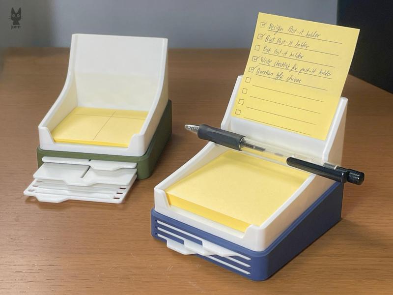 Sticky Note Holder with Stencils