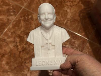 Bust of the new pope LEO XIV 