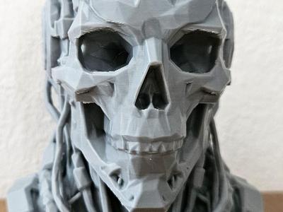 LOW POLY Cyberpunk Skull (AI)