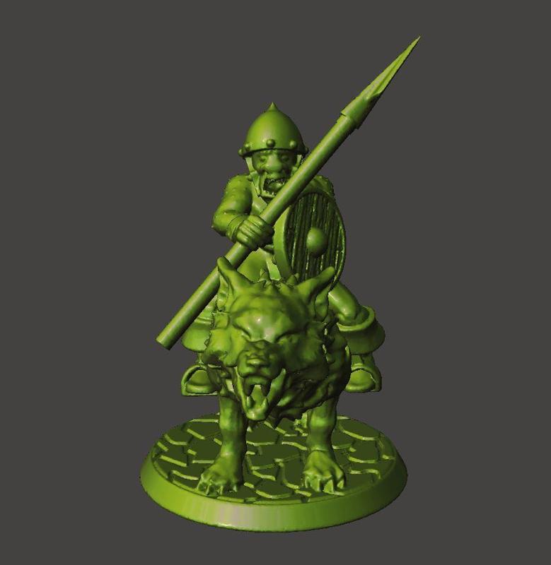 28mm - Orc / Goblin / Hobgoblin Wolf Rider Cavalry Squad pt1