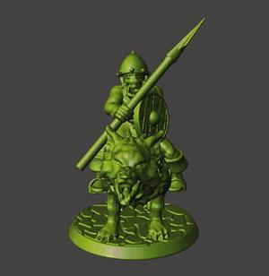 28mm - Orc / Goblin / Hobgoblin Wolf Rider Cavalry Squad pt1