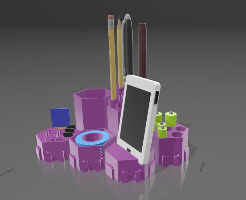 HexxDesk modular desktop organizer