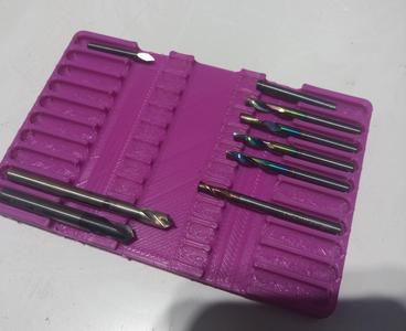 Gridfinity endmill tray (20 slots, 2x3)