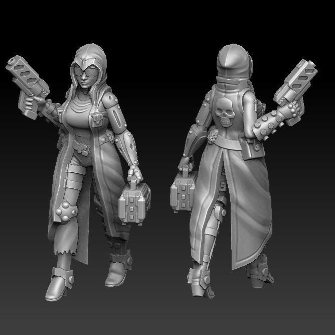 cyberpunk girl courier
