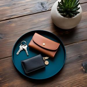 Modern Minimalist Round Key & Wallet Tray