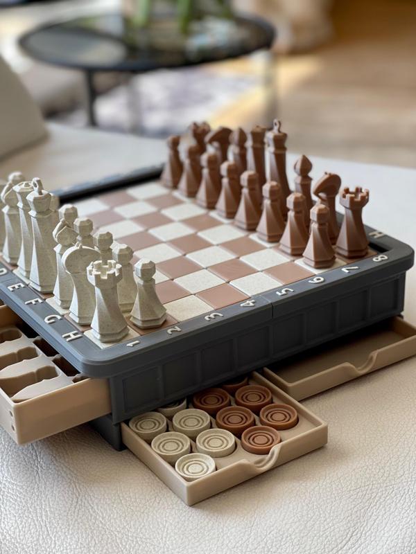 Checkers Add-On for the Magnetic Chessboard
