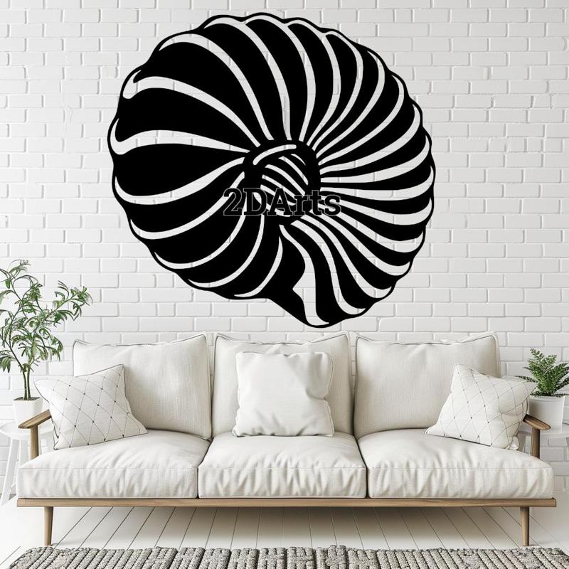 Shell 2D Wall Art/Window Art - Digital STL & SVG Files for 3D Printing and Laser Cutting