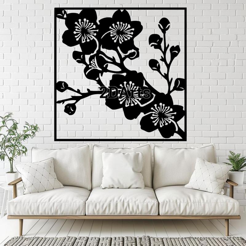 Spring Flowers 2D Wall Art/Window Art - Digital STL & SVG File