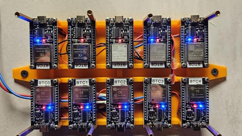 Mining RIG Halterung für 10x ESP32