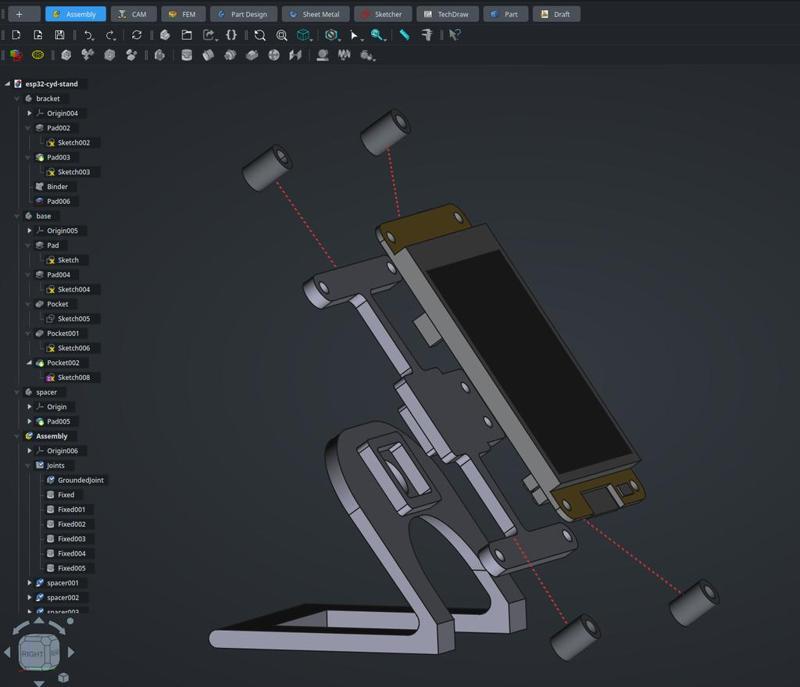 ESP32-CYD Reversible Stand