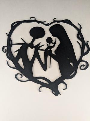 Jack Nightmare and Sally Wall Art with hole
