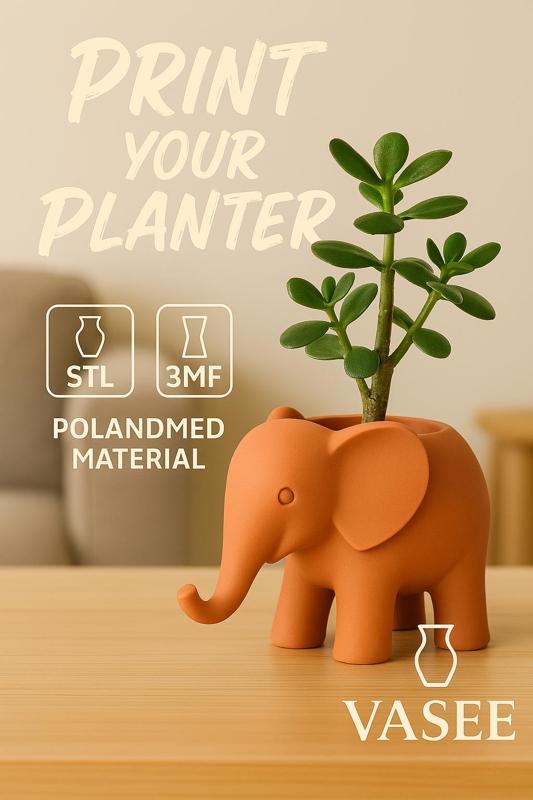 Handcrafted Elephant Planter – Home or Office