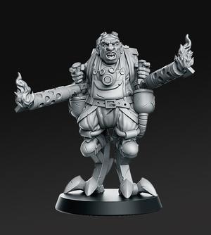 Pyrodwarf - From Wasteland - 32mm - DnD -