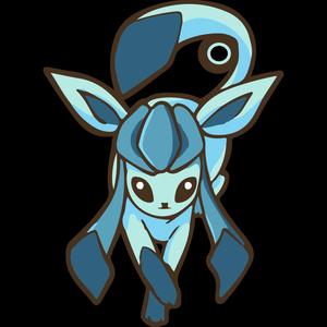 Glaceon Keychain, Pokémon Keychain, Eevee Charm, Pokémon Charm