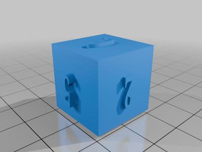 cube with numbers (1-6)