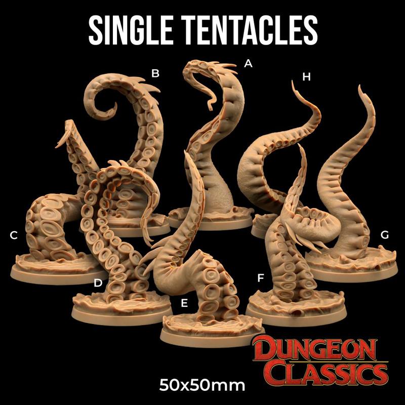 Single Tentacles | PRESUPPORTED | Dungeon Classics