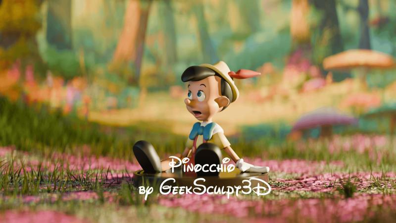 Pinocchio Figurine - Iconic Cartoon Character Art