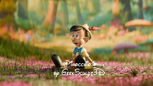 Pinocchio Figurine - Iconic Cartoon Character Art