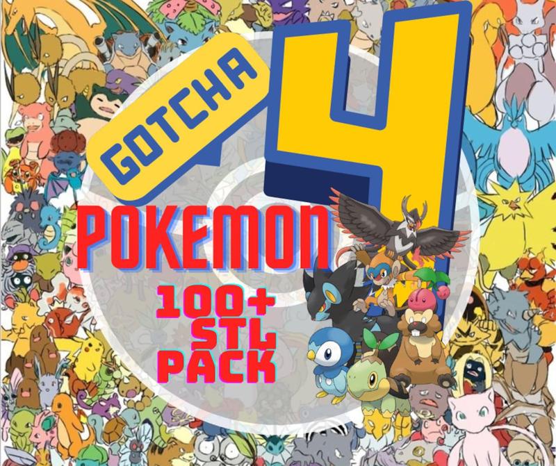 104 Pokemon STL Bundle STL 3D Printable