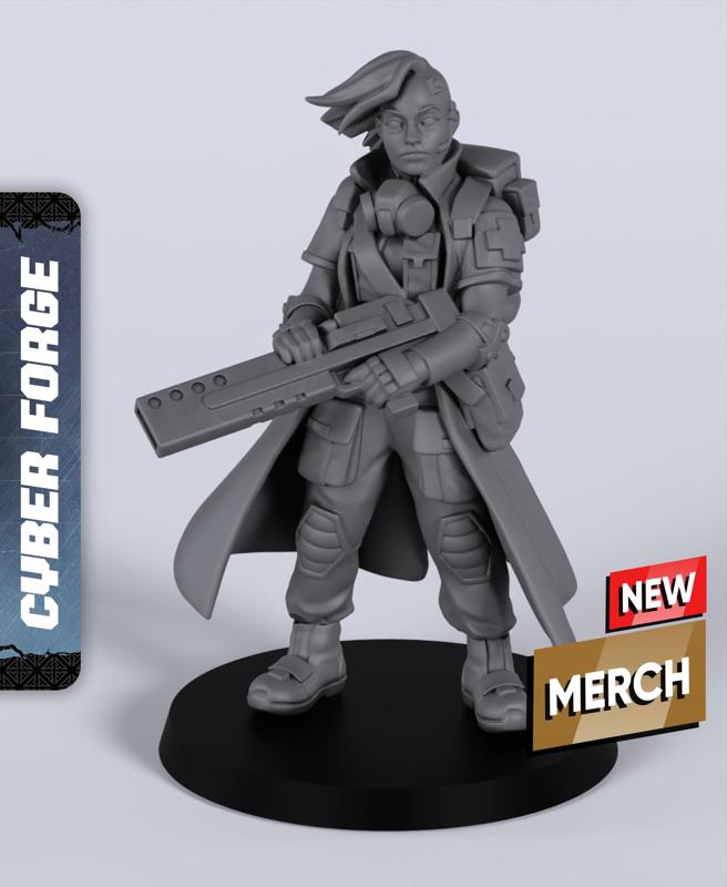 Cuddy Grey - With Free Cyberpunk Warhammer - 40k Sci-Fi Gift Ideas for RPG and Wargamers