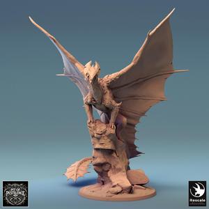 Legendary Metallic Brass Dragon Stand