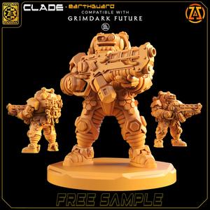CLADE - Space Dwarf - FREE SAMPLE - (4 Parts) - BE AWARE- Gunsupport arm scaling issue resolved