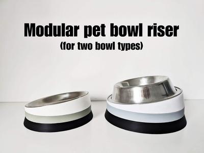 Modular pet bowl riser