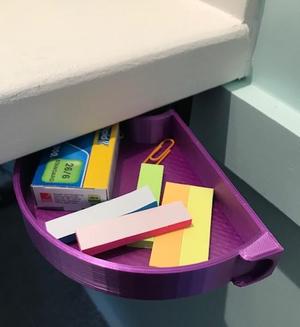 Under desk swivel tray