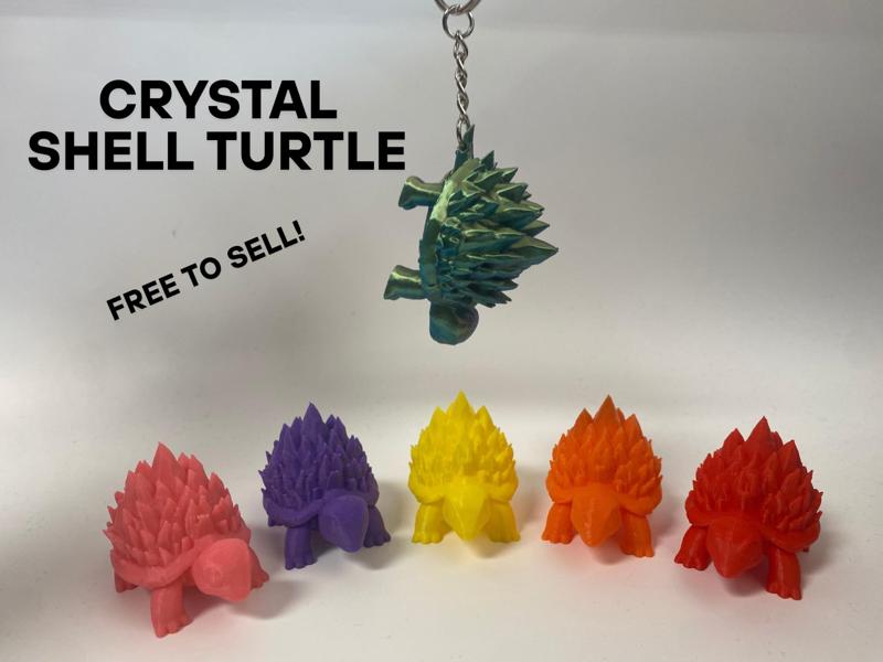 Crystal Shell Turtle Keychain - Free To Sell! 