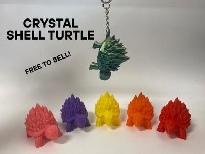 Crystal Shell Turtle Keychain - Free To Sell! 