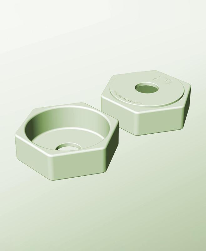 CH128-45-P Stacking pierced module bin for modern home decor