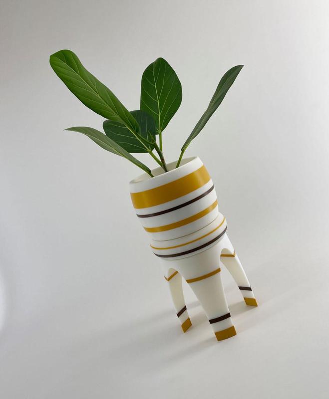 Planter With Stand and Drip Tray - Modular Plant Flower Pot