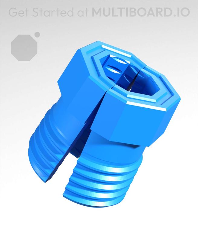 20 mm Big Thread, Push-fit Head, Shank Folded-Bolt