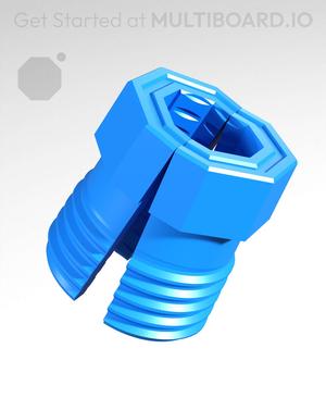20 mm Big Thread, Push-fit Head, Shank Folded-Bolt