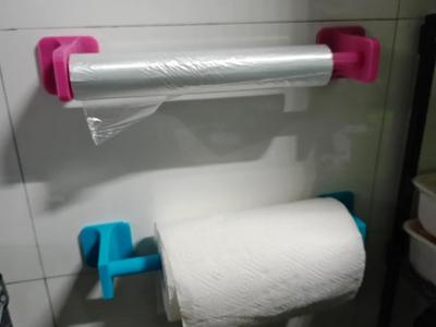 Kitchen Cling Film/Paper Towel/Storage Bag Rack