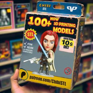 Mara Jade Chibi STL for 3D Printing ChibiSTL 3DXM