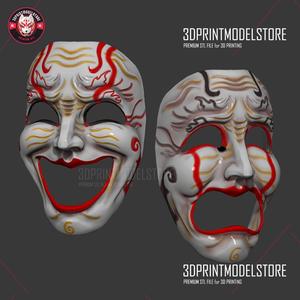 Comedy and Tragedy Theater Mask Set Costume Halloween
