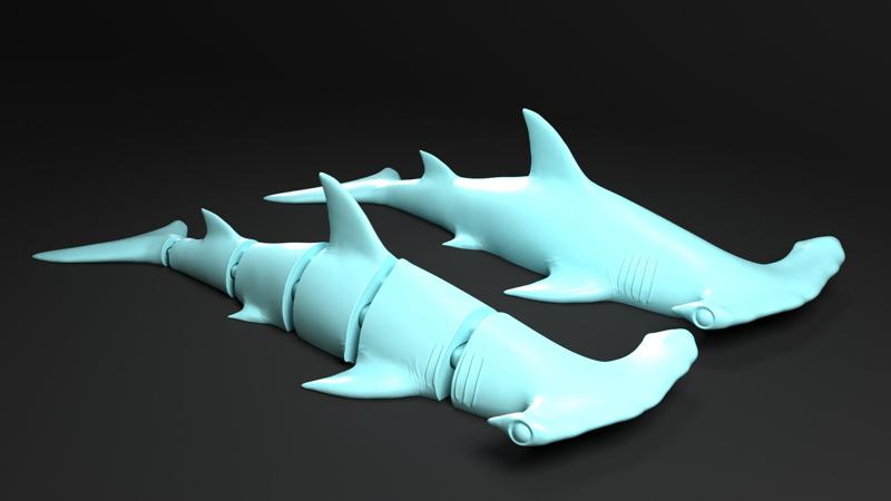 Hammerhead Shark key chain