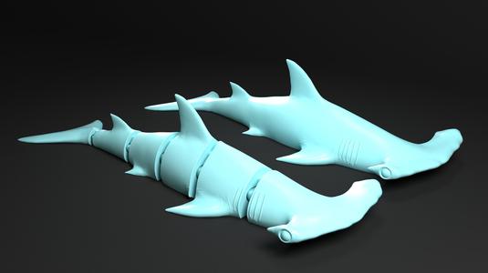 Hammerhead Shark key chain