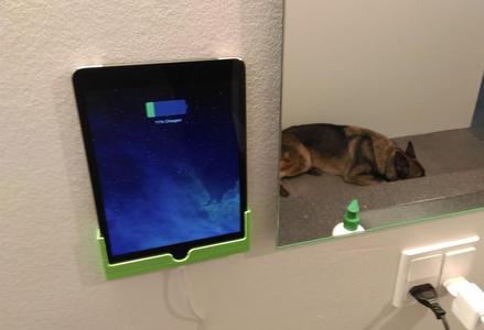 ipad mini wall mount with changer cable
