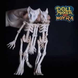 Skeleton furry cat