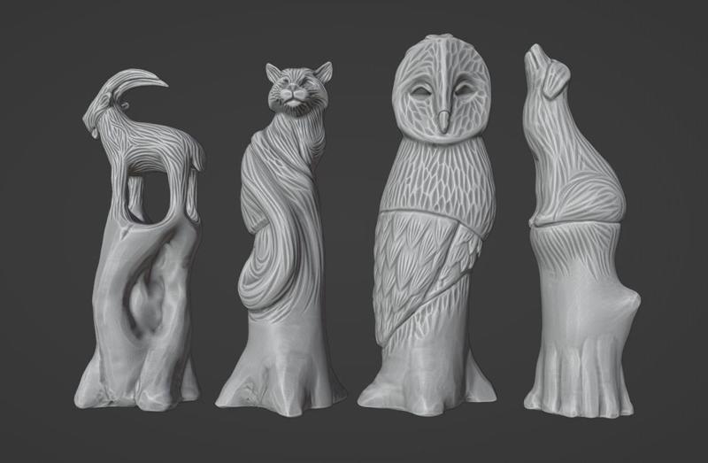Wooden Animal Sculptures