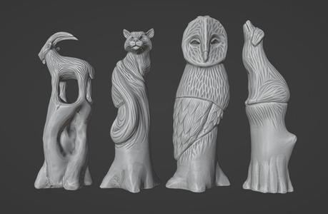 Wooden Animal Sculptures