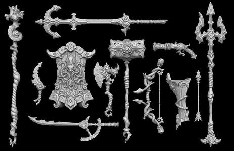 Coastal weapons collection 3d print
