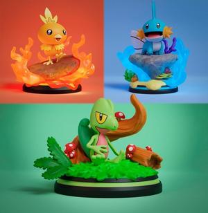 Pokemon - Treecko Mudkip and Torchic Figure Statues